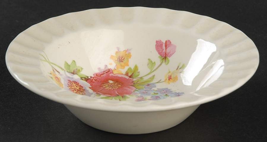 Spring Bouquet Rim Fruit/Dessert (Sauce) Bowl by Edwin Knowles-1