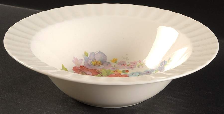 Spring Bouquet 9" Round Vegetable Bowl by Edwin Knowles-1