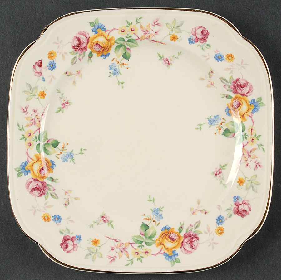 Springtime Classic Square Salad Plate by Edwin Knowles-1