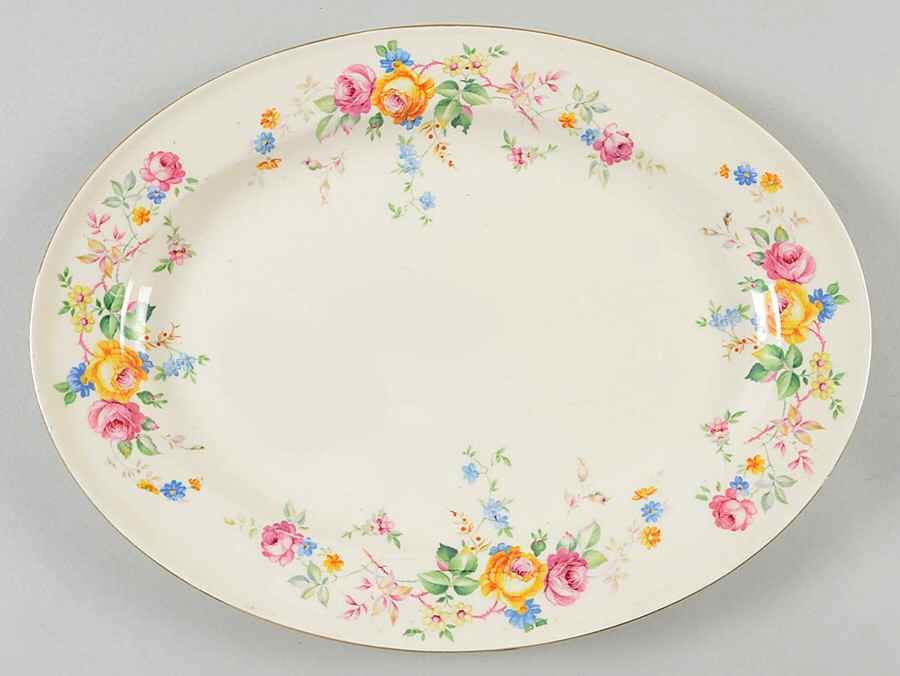 Springtime Classic 13" Oval Serving Platter by Edwin Knowles-1