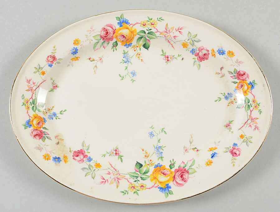 Springtime Classic 11" Oval Serving Platter by Edwin Knowles-1