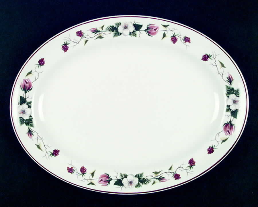 Spring Glory 12" Oval Serving Platter by Edwin Knowles-1
