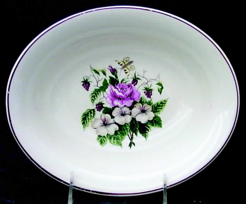 Spring Glory 9" Oval Vegetable Bowl by Edwin Knowles-1