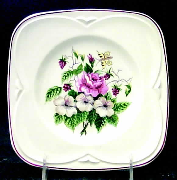 Spring Glory Square Salad Plate by Edwin Knowles-1