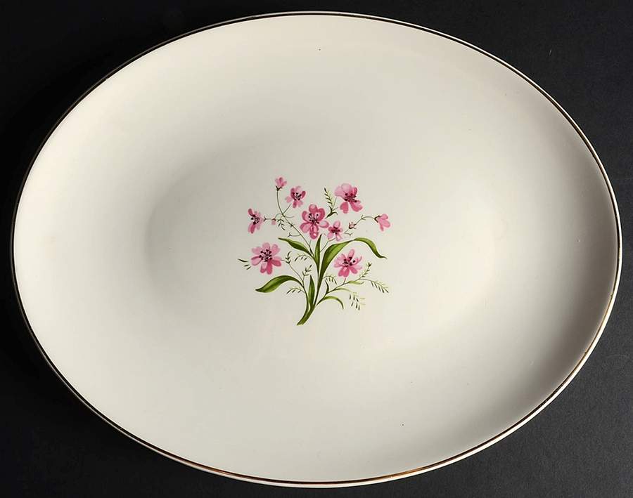 Spring Song 12" Oval Serving Platter by Edwin Knowles-1