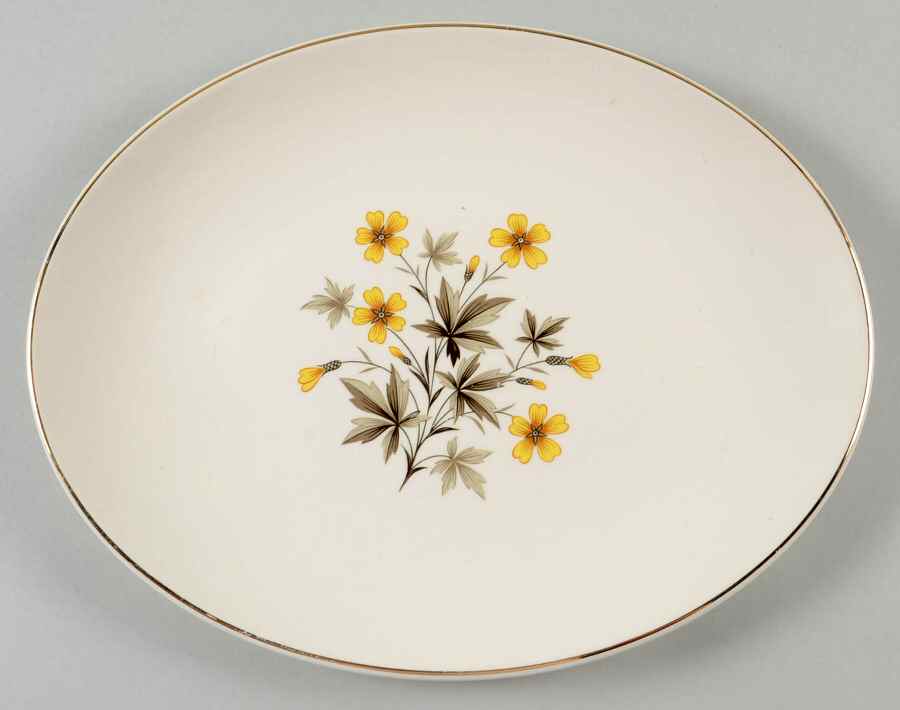 Sun Light 12" Oval Serving Platter by Edwin Knowles-1