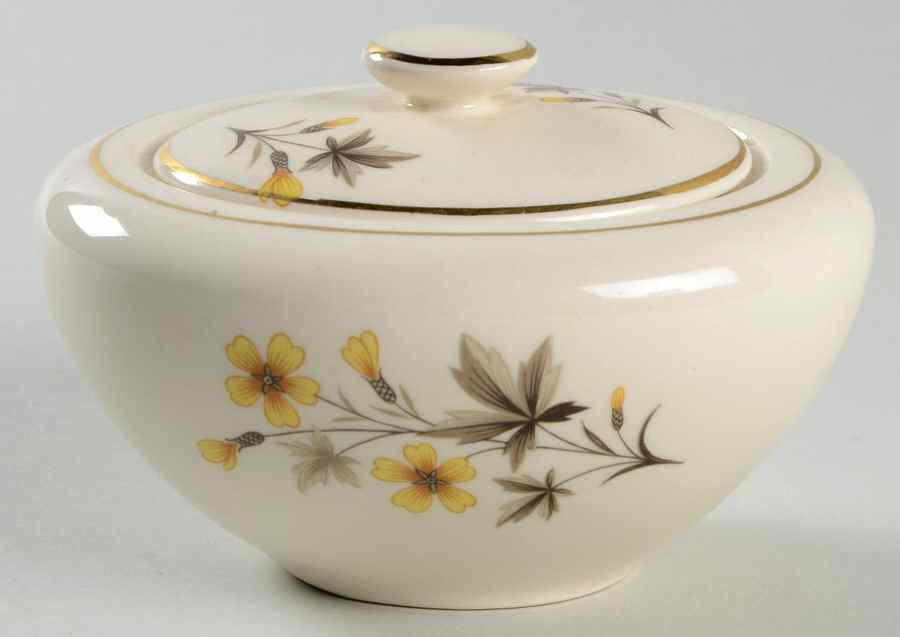 Sun Light Sugar Bowl & Lid by Edwin Knowles-1