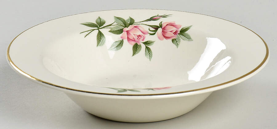 Sweetheart Rose Rim Cereal Bowl by Edwin Knowles-1