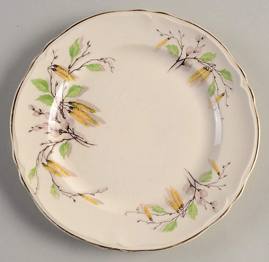 Sylvan (Gold Trim) Salad Plate by Edwin Knowles-1