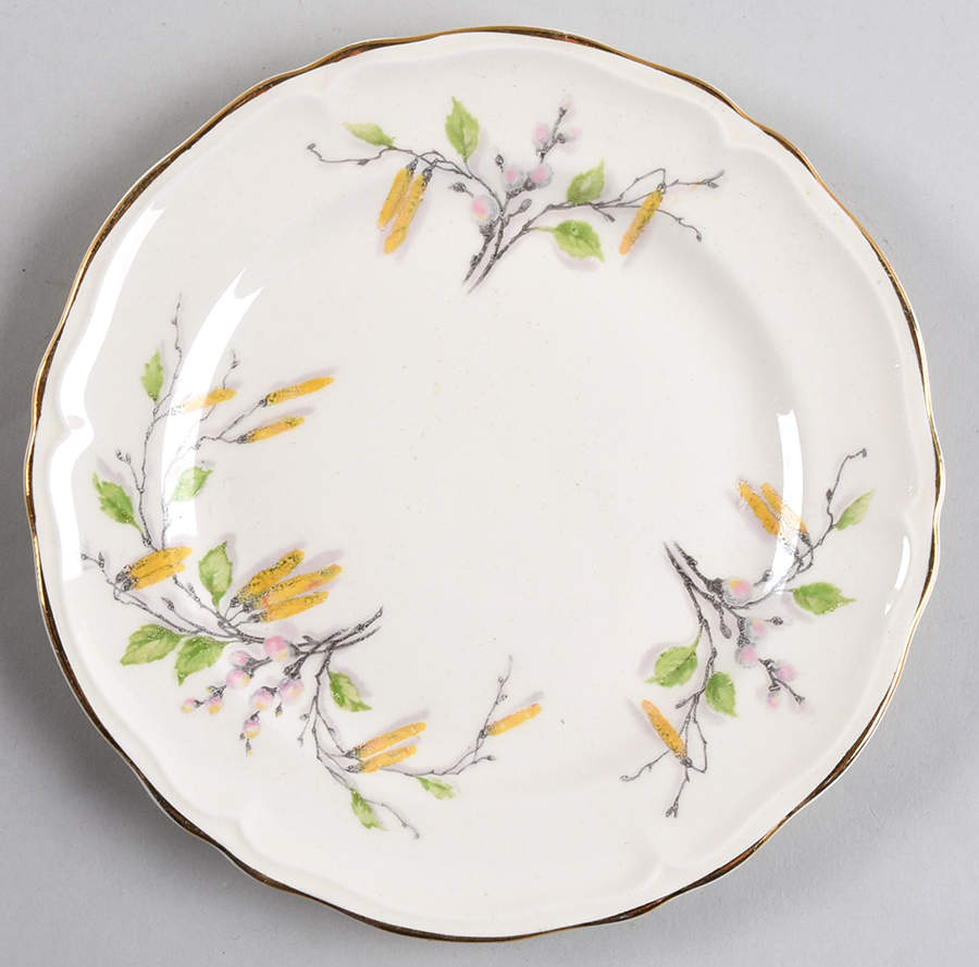 Sylvan (Gold Trim) Bread & Butter Plate by Edwin Knowles-1