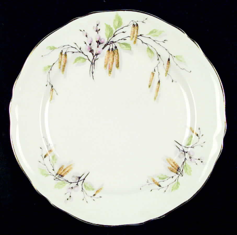 Sylvan (Gold Trim) Dinner Plate by Edwin Knowles-1