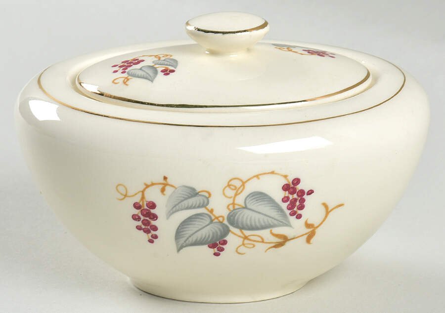 Vintage Sugar Bowl & Lid by Edwin Knowles-1