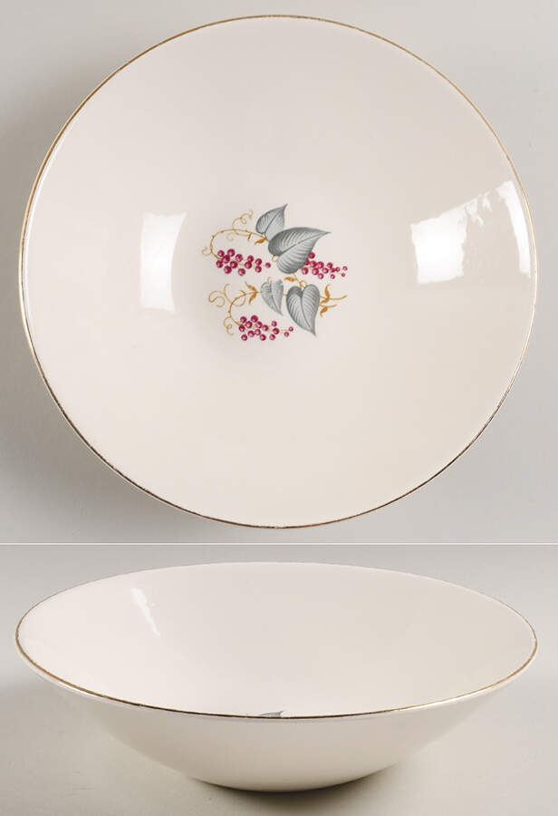 Vintage 8" Round Vegetable Bowl by Edwin Knowles-1