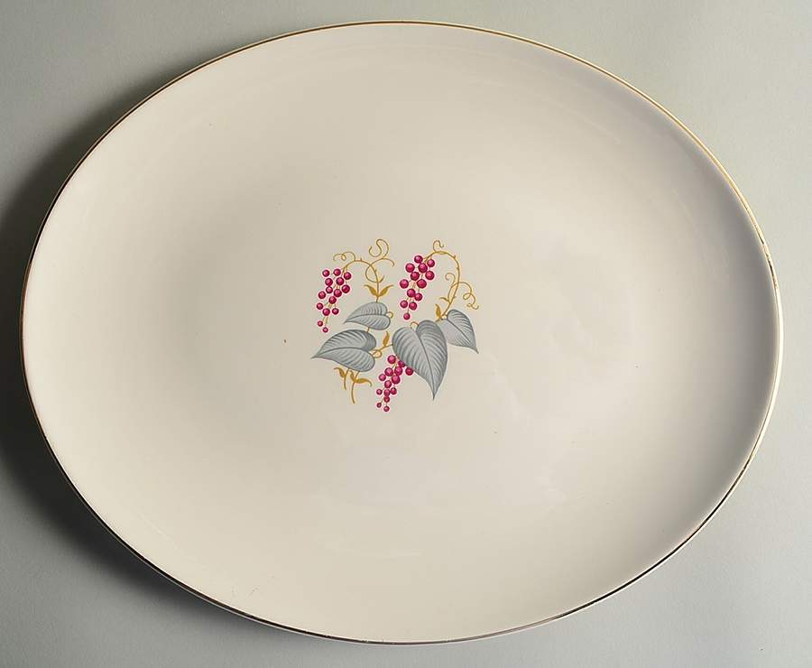 Vintage 14" Oval Serving Platter by Edwin Knowles-1