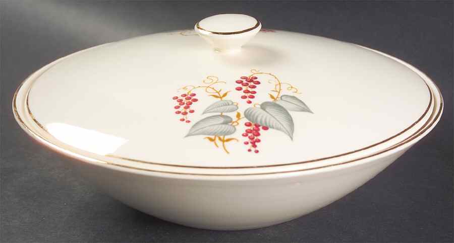 Vintage Round Covered Vegetable by Edwin Knowles-1