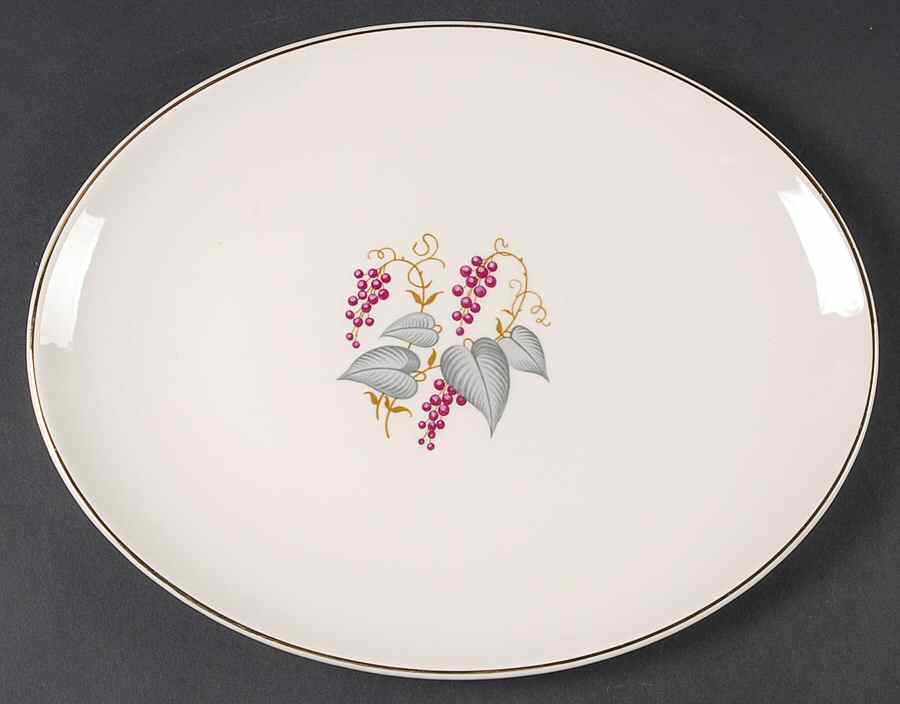 Vintage 12" Oval Serving Platter by Edwin Knowles-1