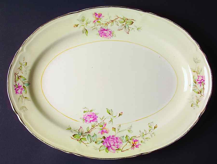 Virginia 13" Oval Serving Platter by Edwin Knowles-1