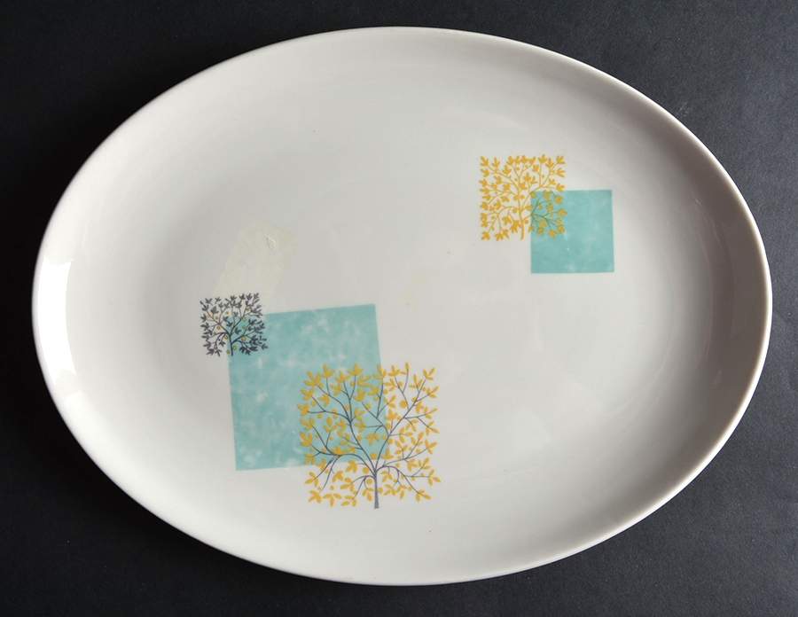Washington Square 12" Oval Serving Platter by Edwin Knowles-1