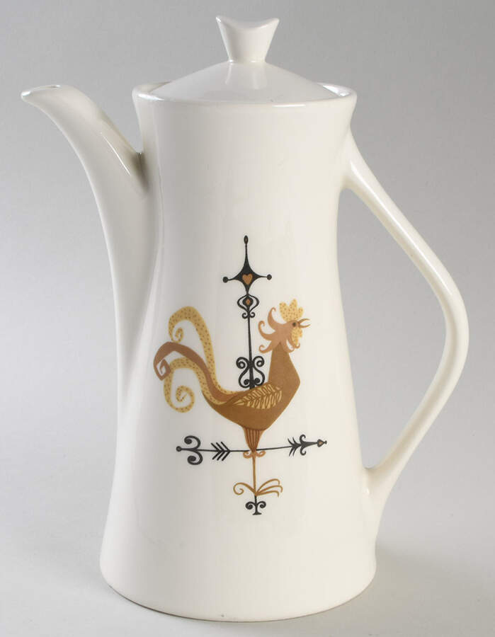 Weather Vane Coffee Pot & Lid by Edwin Knowles-1