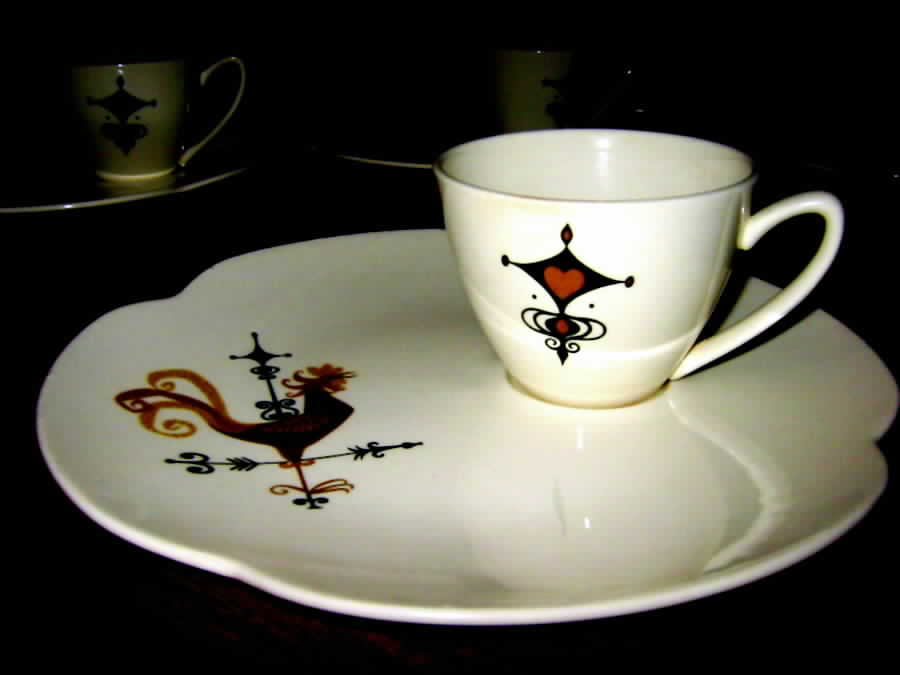 Weather Vane Snack Plate & Cup Set by Edwin Knowles-1