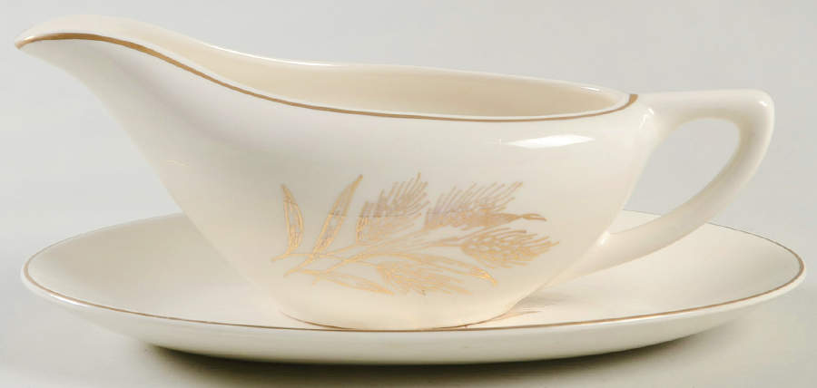 Wheat Gravy Boat & Underplate by Edwin Knowles-1