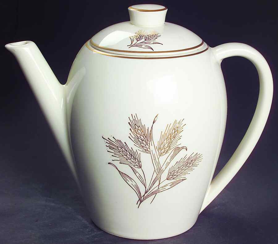 Wheat Coffee Pot & Lid by Edwin Knowles-1