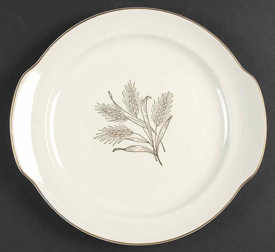 Wheat Handled Cake Plate by Edwin Knowles-1