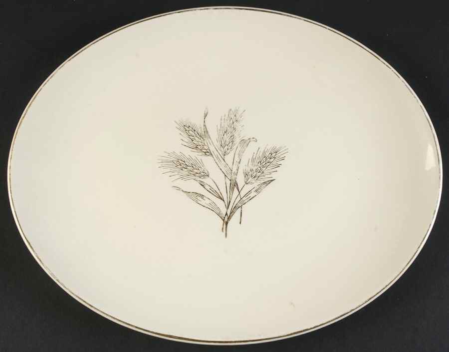 Wheat 12" Oval Serving Platter by Edwin Knowles-1