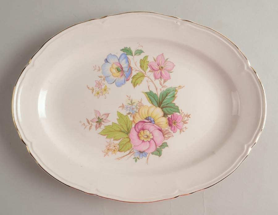 Whitney 13" Oval Serving Platter by Edwin Knowles-1