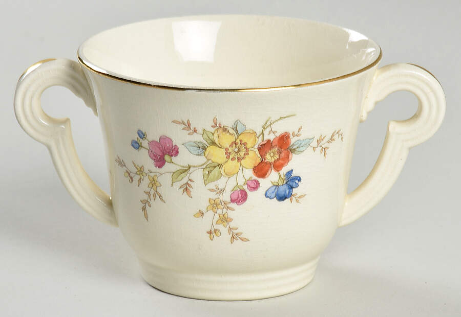 Wildrose Sugar Bowl No Lid by Edwin Knowles-1