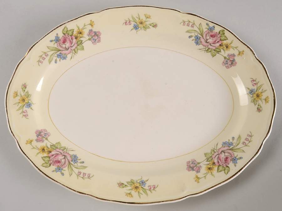 Williamsburg 13" Oval Serving Platter by Edwin Knowles-1