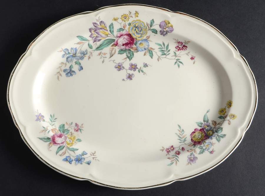 Winslow 11" Oval Serving Platter by Edwin Knowles-1