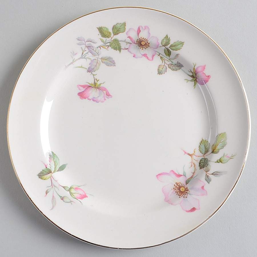 Wild Rose (Rimmed) Dessert/Pie Plate by Edwin Knowles-1