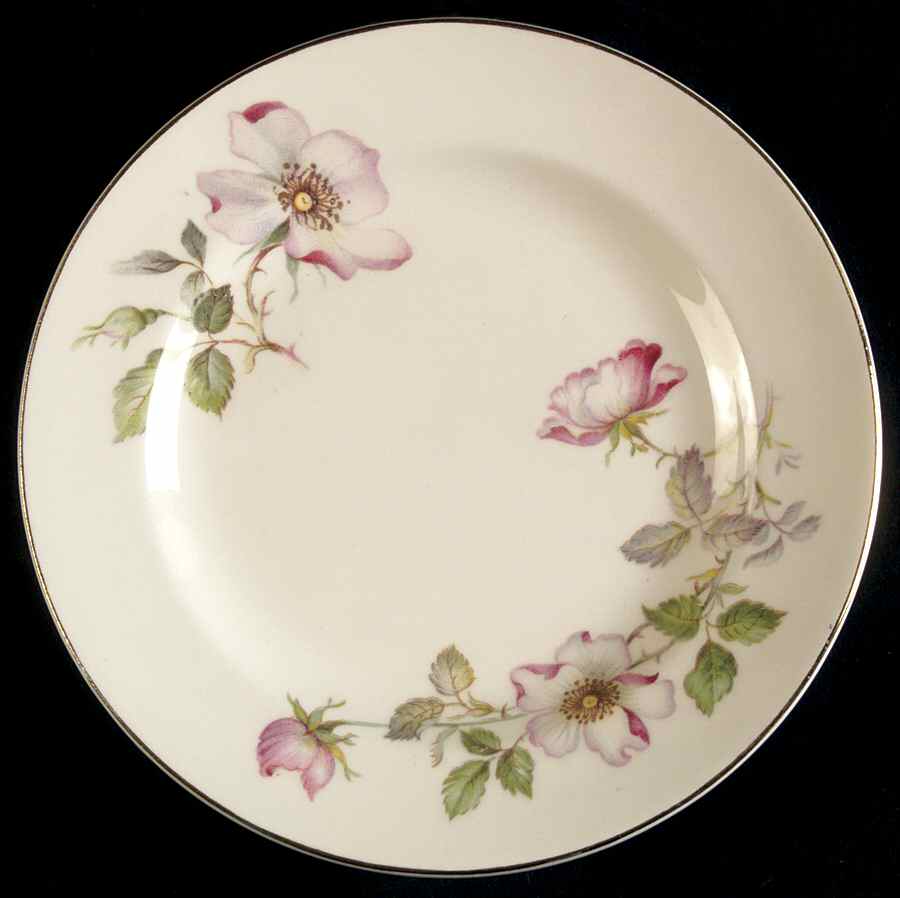 Wild Rose (Rimmed) Bread & Butter Plate by Edwin Knowles-1