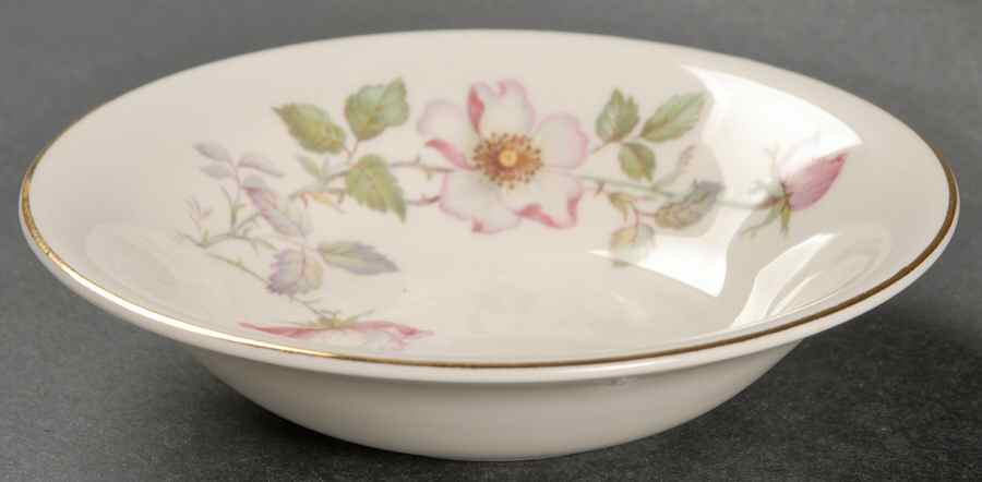 Wild Rose (Rimmed) Fruit/Dessert (Sauce) Bowl by Edwin Knowles-1