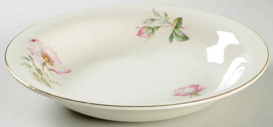 Wild Rose (Rimmed) Coupe Soup Bowl by Edwin Knowles-1