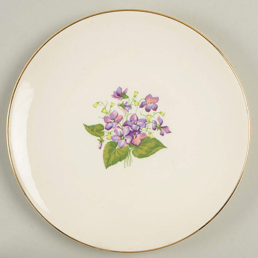 Wood Violets Bread & Butter Plate by Edwin Knowles-1