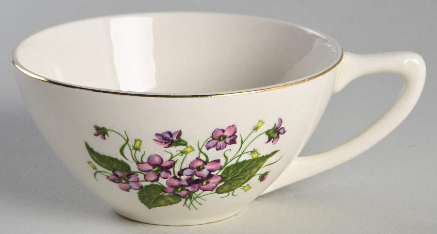 Wood Violets Flat Cup by Edwin Knowles-1