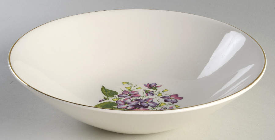 Wood Violets 9" Round Vegetable Bowl by Edwin Knowles-1