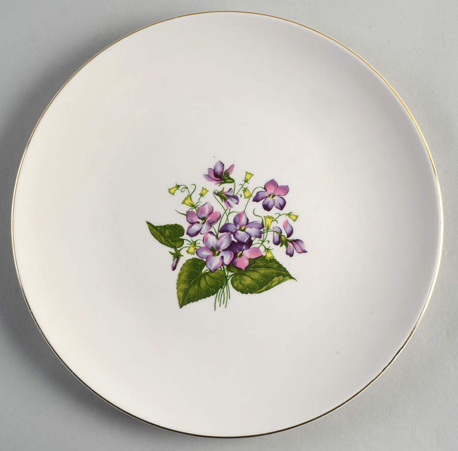 Wood Violets Dinner Plate by Edwin Knowles-1