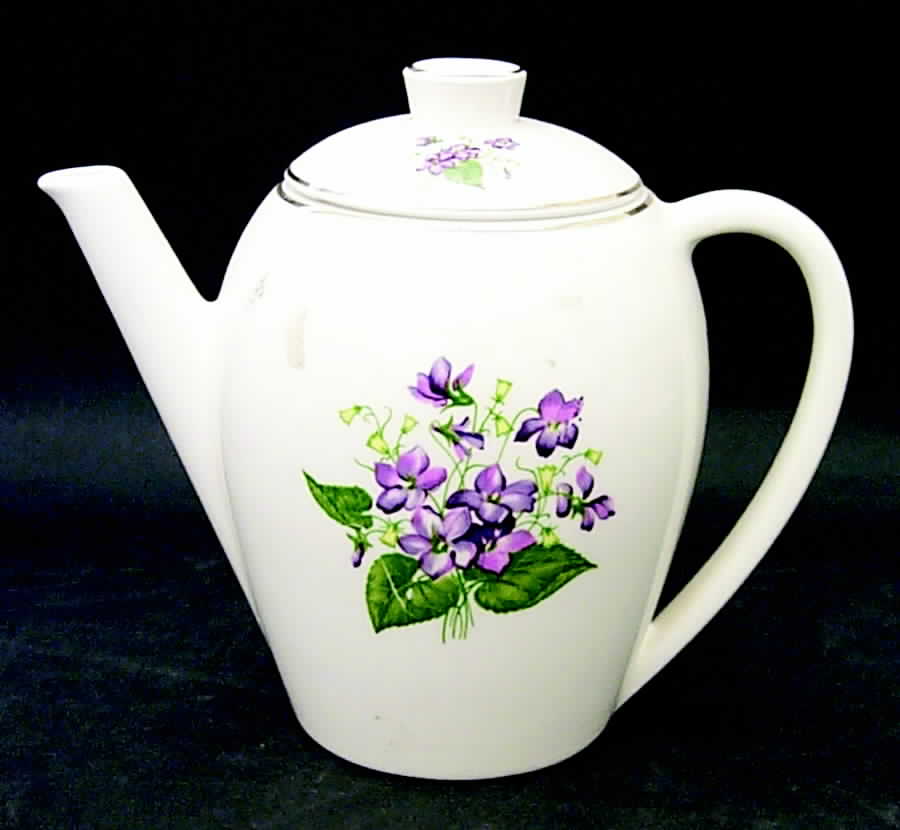 Wood Violets Coffee Pot & Lid by Edwin Knowles-1