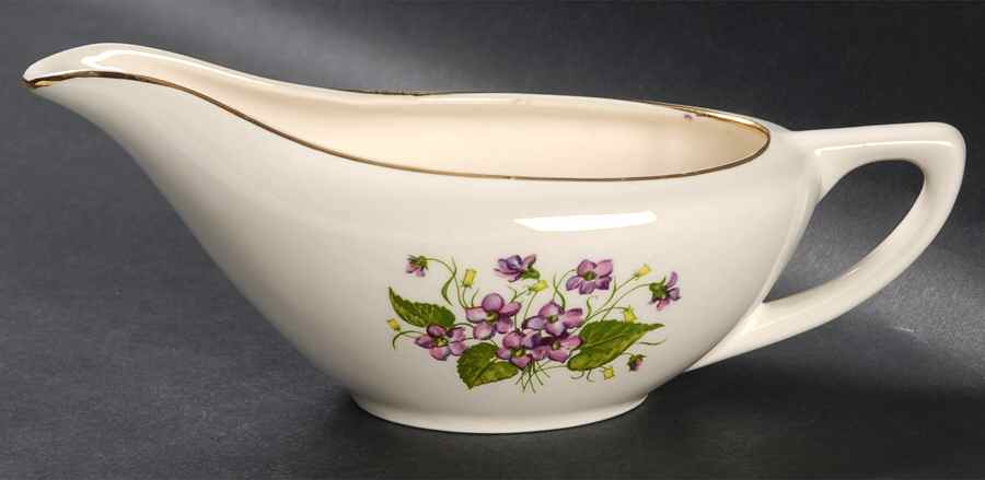 Wood Violets Gravy Boat by Edwin Knowles-1