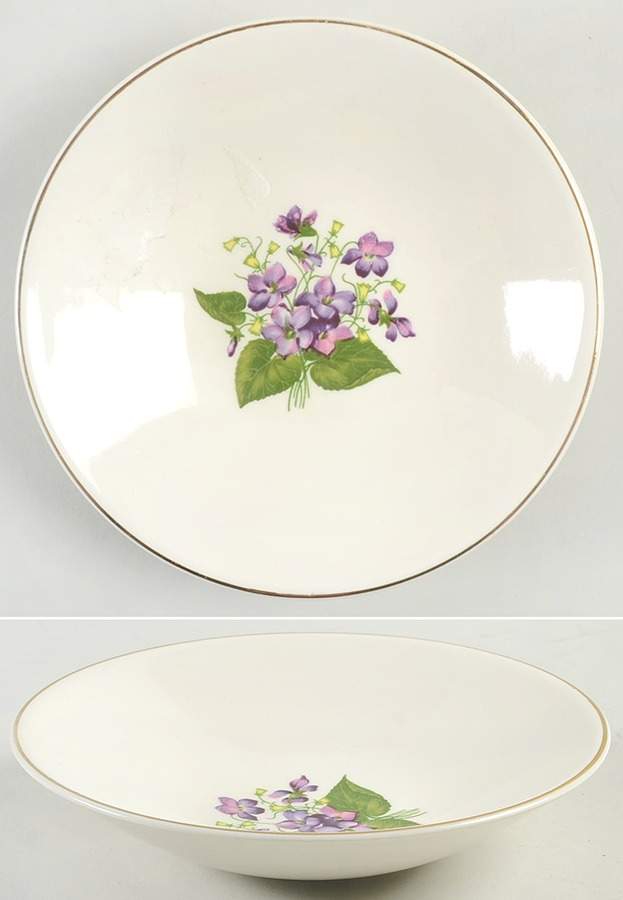 Wood Violets Fruit/Dessert (Sauce) Bowl by Edwin Knowles-1