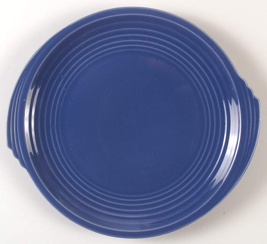 Yorktown Blue Handled Cake Plate by Edwin Knowles-1