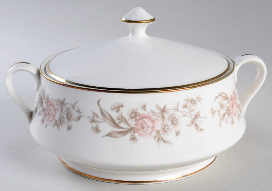 Ivory Rose (USA) Round Covered Vegetable by Kensington (USA)-1