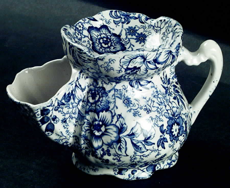 18th Century Chintz (Old, No Trim) Shaving Mug by James Kent (England)-1
