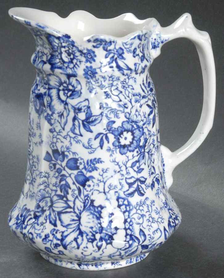18th Century Chintz (Old, No Trim) 16 Oz Pitcher by James Kent (England)-1