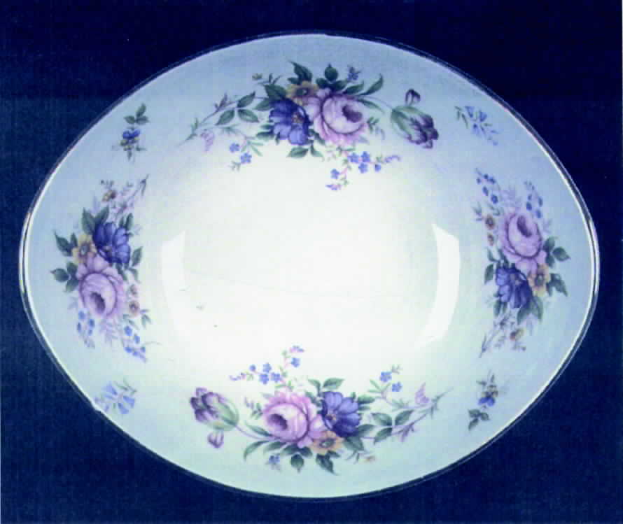 6544 (England) 9" Oval Vegetable Bowl by James Kent (England)-1