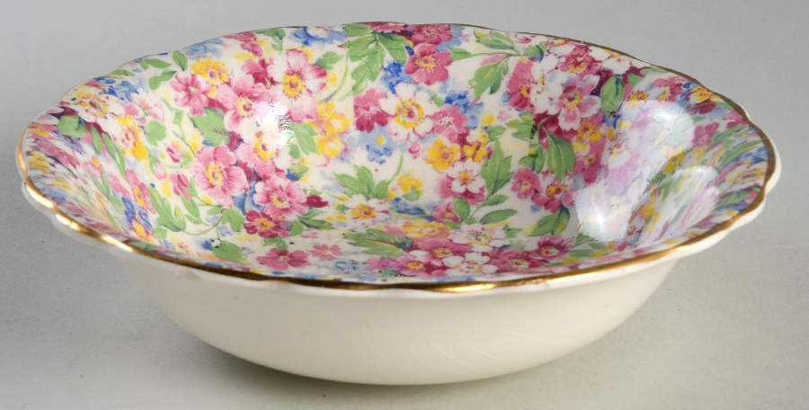 Apple Blossom Chintz Coupe Cereal Bowl by James Kent (England)-1