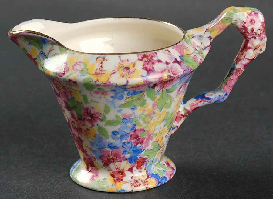 Apple Blossom Chintz Individual Creamer by James Kent (England)-1